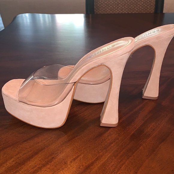 New‼️ Schutz $118.00 Haila Suede Platform Sandals - Picture 16 of 16